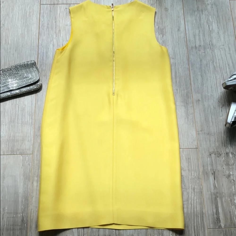 kate spade Yellow Sleeveless Shift Dress with Silver Accessories